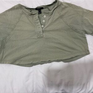 Forever 21 Sage Button-Up Top